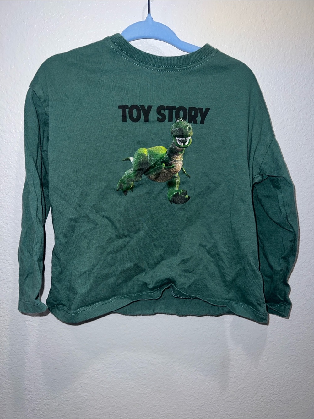 Zara Green Toy Story Rex Long Sleeve Tee